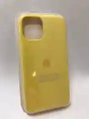 Желтый защитный силиконовый чехол для iphone 11pro, с яблоком