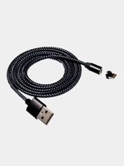 Кабель USB - Type-C, micro USB, Lightning 8-pin Wаlker C590, магнитный, 1 м