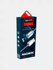 Кабель USB - Type-C, micro USB, Lightning 8-pin Wаlker C590, магнитный, 1 м