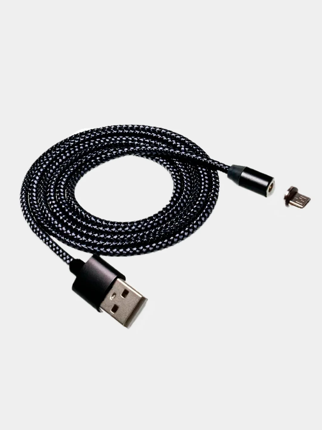 Кабель USB - Type-C, micro USB, Lightning 8-pin Wаlker C590, магнитный, 1 м