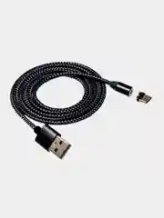 Кабель USB - Type-C, micro USB, Lightning 8-pin Wаlker C590, магнитный, 1 м