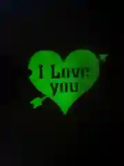 Сердце "I Love you" светящееся в темноте