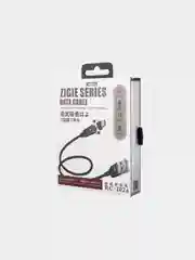 Черный кабель USB - Type-C, Lightning 8-pin, micro USB Remax Zigie, магнитный, 1,2 м