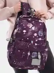 Фиолетовый рюкзак "Galaxy" женский, городской черный,  16л
