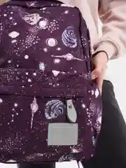 Фиолетовый рюкзак "Galaxy" женский, городской черный,  16л