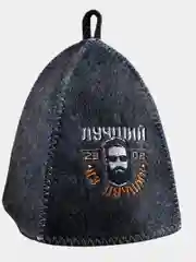 Черный шапка банная, 4 варианта