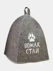 Серый меланж шапка банная, 4 варианта