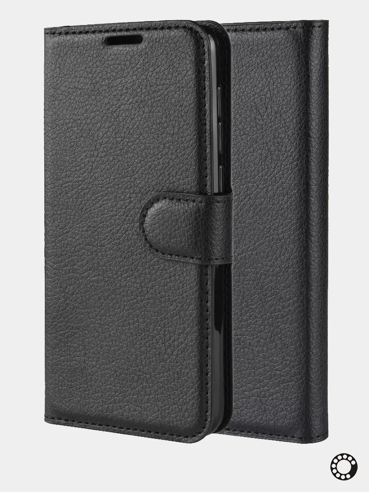 Черный чехол-книжка Xiaomi Redmi Note 9 Pro / Note 9S, с магнитной застежкой и визитницей