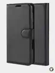 Черный чехол-книжка Xiaomi Redmi Note 9 Pro / Note 9S, с магнитной застежкой и визитницей