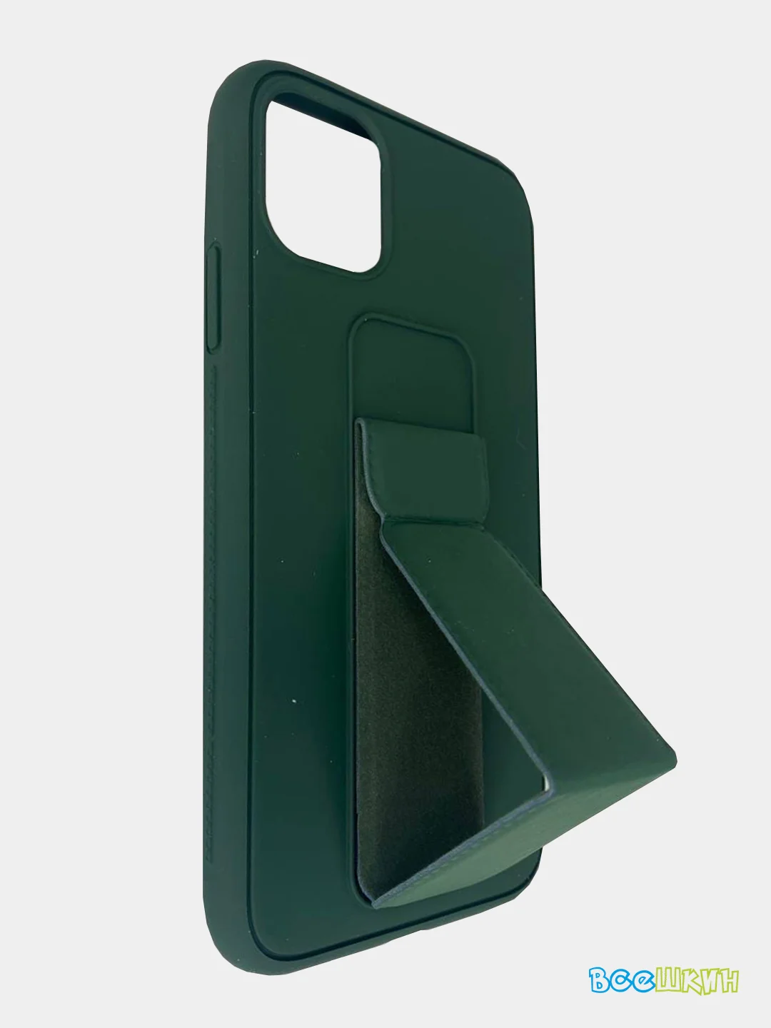 Зеленый чехол с магнитной подставкой на iPhone 12, 11, 7, 8, SE