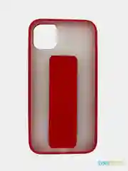 Красный прорезиненный магнитный чехол с подставкой для iPhone
