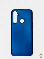 Синий чехол Realme C3 / 5 / 6i Реалми С3 / 6ай силиконовый (имитация кожи)