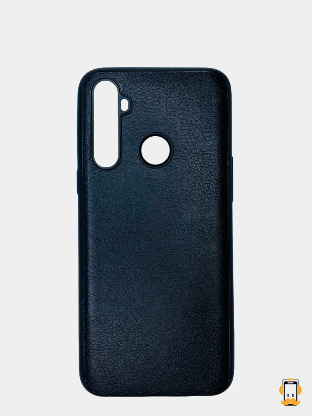 Черный чехол Realme C3 / 5 / 6i Реалми С3 / 6ай силиконовый (имитация кожи)