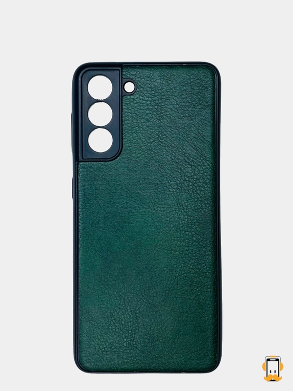 Чехол Samsung Galaxy S21, Самсунг Галакси С21 силиконовый, иммитация кожи