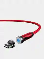 Красный usb кабель twitch 2.1 A магнитный для зарядки 2 -х метровые, поворот 180 градусов