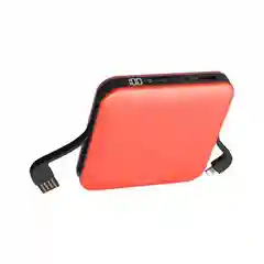 Внешний аккумулятор Xiaomi SOLOVE 10000mAh со встроенными кабелями A2-PRO ORANGE оранжевый