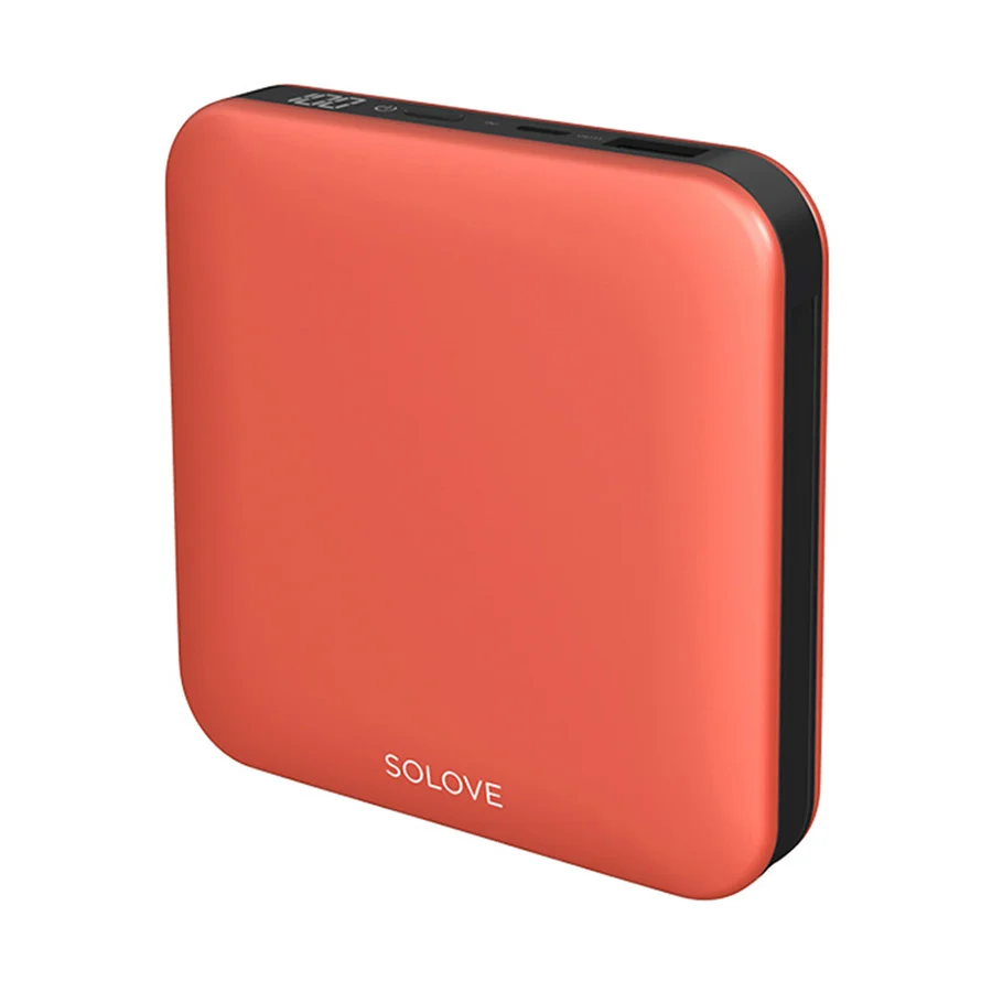 Внешний аккумулятор Xiaomi SOLOVE 10000mAh со встроенными кабелями A2-PRO ORANGE оранжевый