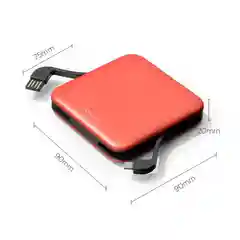 Внешний аккумулятор Xiaomi SOLOVE 10000mAh со встроенными кабелями A2-PRO ORANGE оранжевый