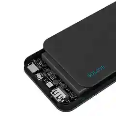 Внешний аккумулятор SOLOVE X8 Black, двусторонний USB вход, черный