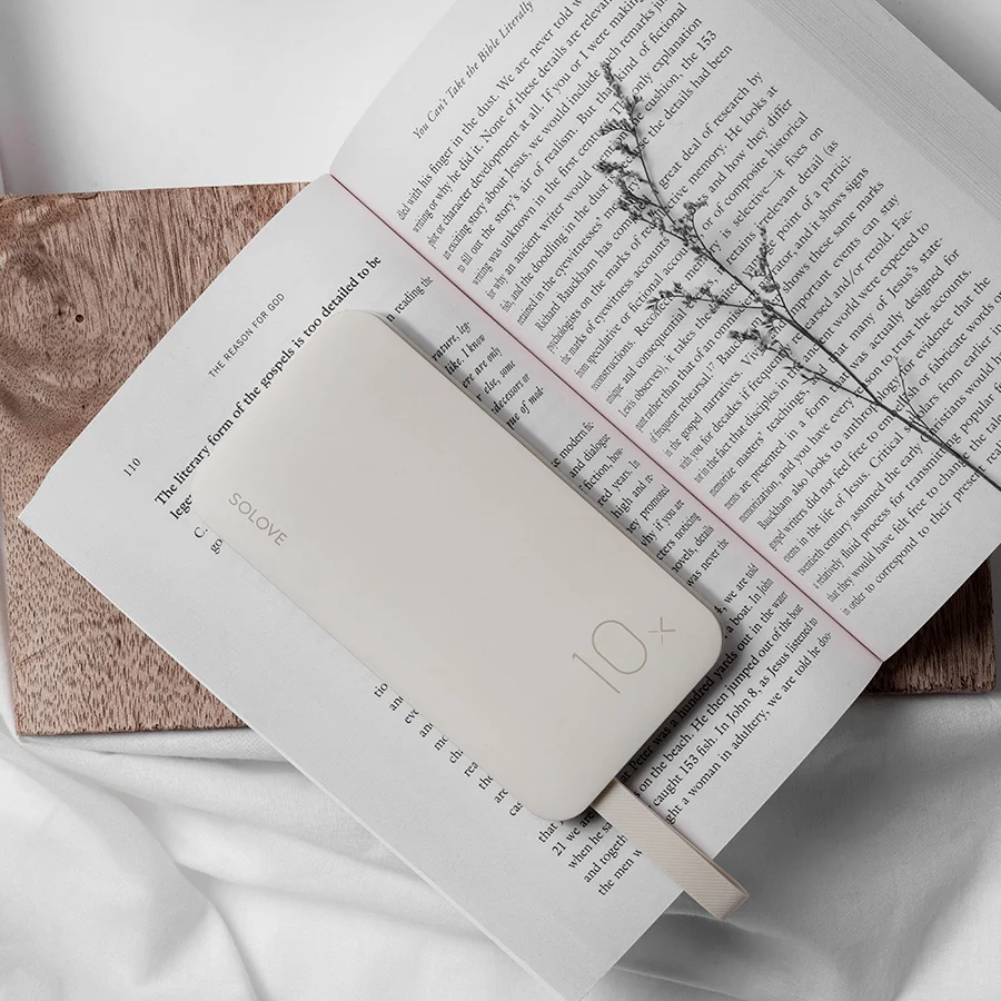Внешний аккумулятор SOLOVE X8 White, двусторонний USB вход, белый