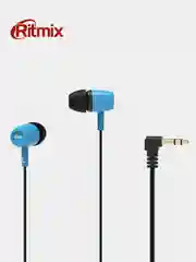 Наушники Ritmix RH-020 внутриканальные, синий/чёрный