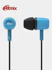 Наушники Ritmix RH-020 внутриканальные, синий/чёрный
