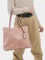 Розовый женская сумка из экокожа