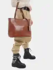 Терракотовый женская сумка из экокожа