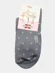 Серый носки в горошек