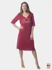 Ночная сорочка Stay beautiful КС1366П13 бордовая, KLERY