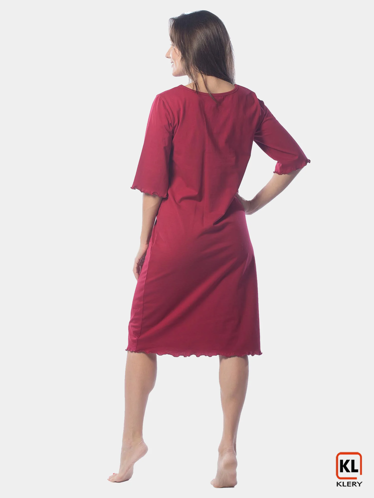Ночная сорочка Stay beautiful КС1366П13 бордовая, KLERY