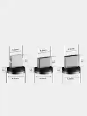 Магнитный USB-кабель Twitch 2.1, магнит-коннектор, micro usb, type c, lightning