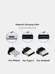 Магнитный USB-кабель Twitch 2.1, магнит-коннектор, micro usb, type c, lightning