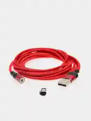 Красный магнитный USB-кабель Twitch 2.1, магнит-коннектор, micro usb, type c, lightning