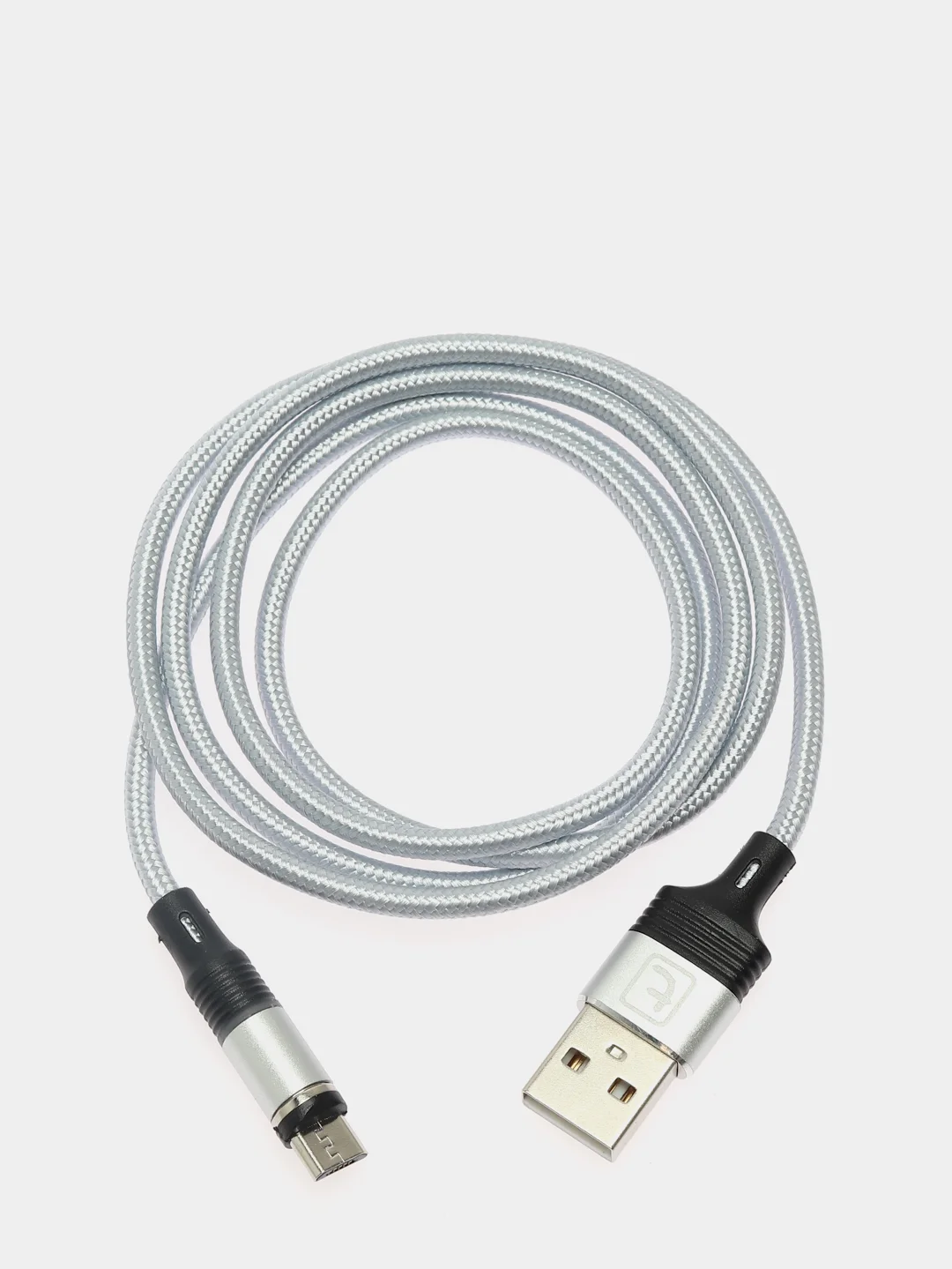 Серебряный магнитный USB-кабель Twitch 2.1, магнит-коннектор, micro usb, type c, lightning