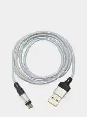 Серебряный магнитный USB-кабель Twitch 2.1, магнит-коннектор, micro usb, type c, lightning