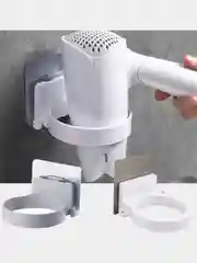 Белый держатель для фена самоклеящийся