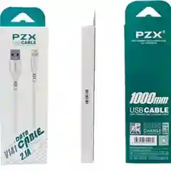 Кабель для зарядки PZX V141 Data Cable 2.1A Ligtning iPhone, белый, 1 метр
