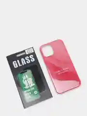 Багровый набор, чехол Silicone Case и защитное стекло, для iPhone 12 Pro / айфон 12 (6.7)