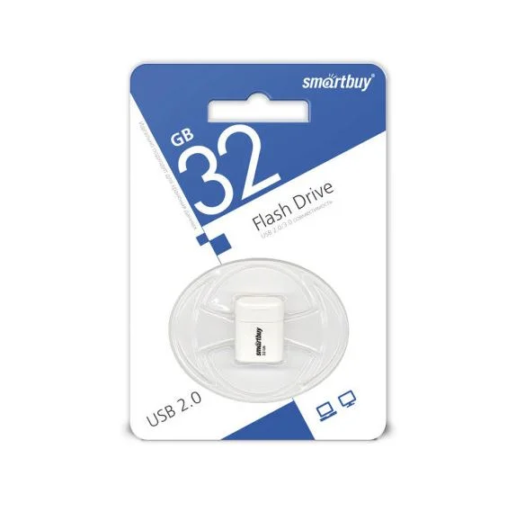 Белый флешка SmartBuy USB flash drive 32GB Lara