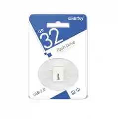 Белый флешка SmartBuy USB flash drive 32GB Lara