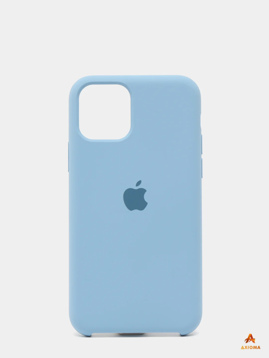 Голубой чехол для iPhone 12 Pro Max, силиконовый, c логотипом