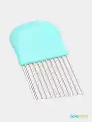 Бирюзовый нож рифленый для фигурной нарезки