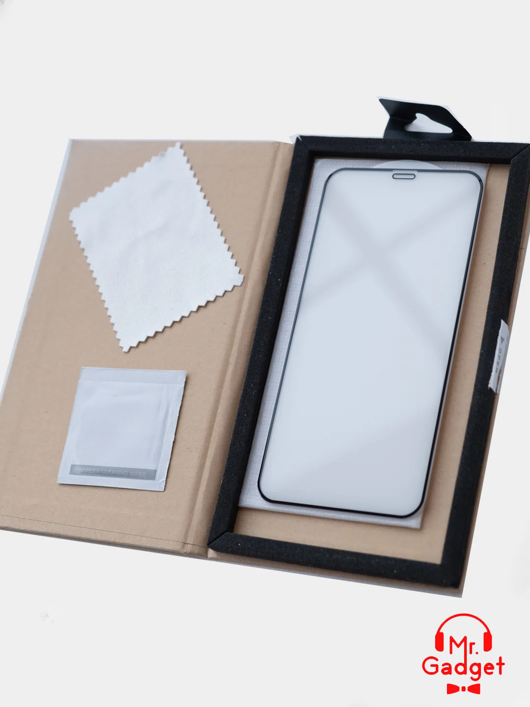 Защитное стекло на iPhone X, XS, 11 pro max, 12, 13, mini, с черной рамкой