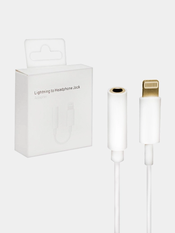 Переходник lightning на 3.5 Mini Jack для прослушивания музыки на iphone