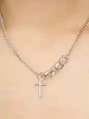 Серебряный массивная цепочка с подвеской "Крест", 50 см