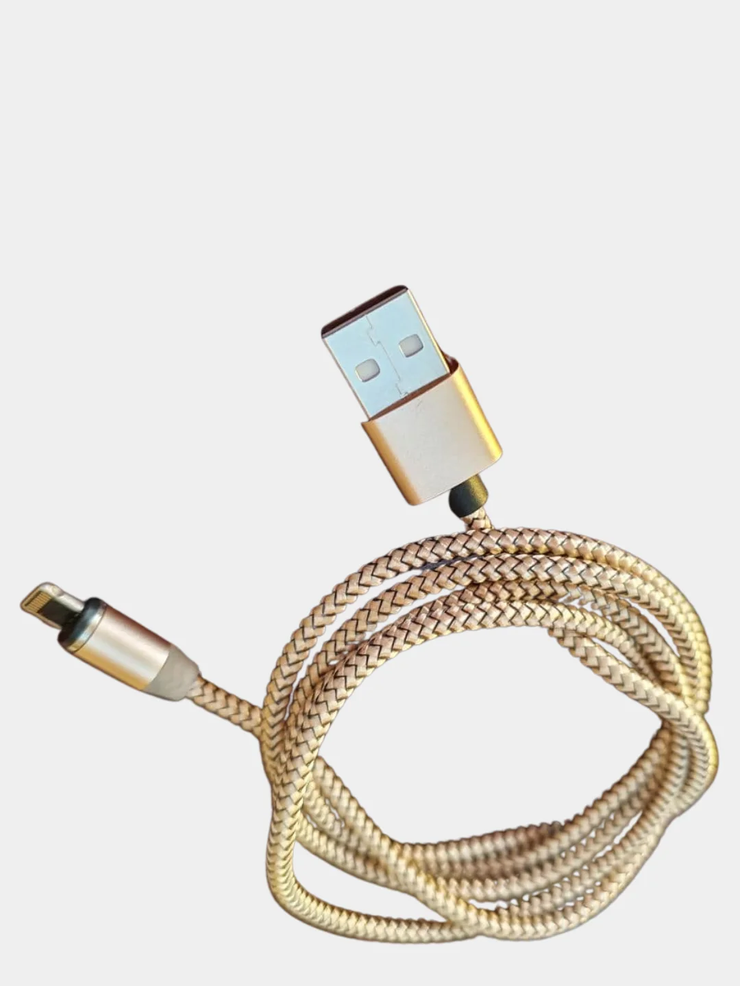 Золотой x-cable / Магнитный USB-кабель для зарядки  Айфон c коннектером