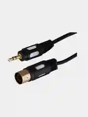 Шнур кабель DIN 5 pin штекер - J3.5 штекер стерео позолоченный длина 1.5 метра