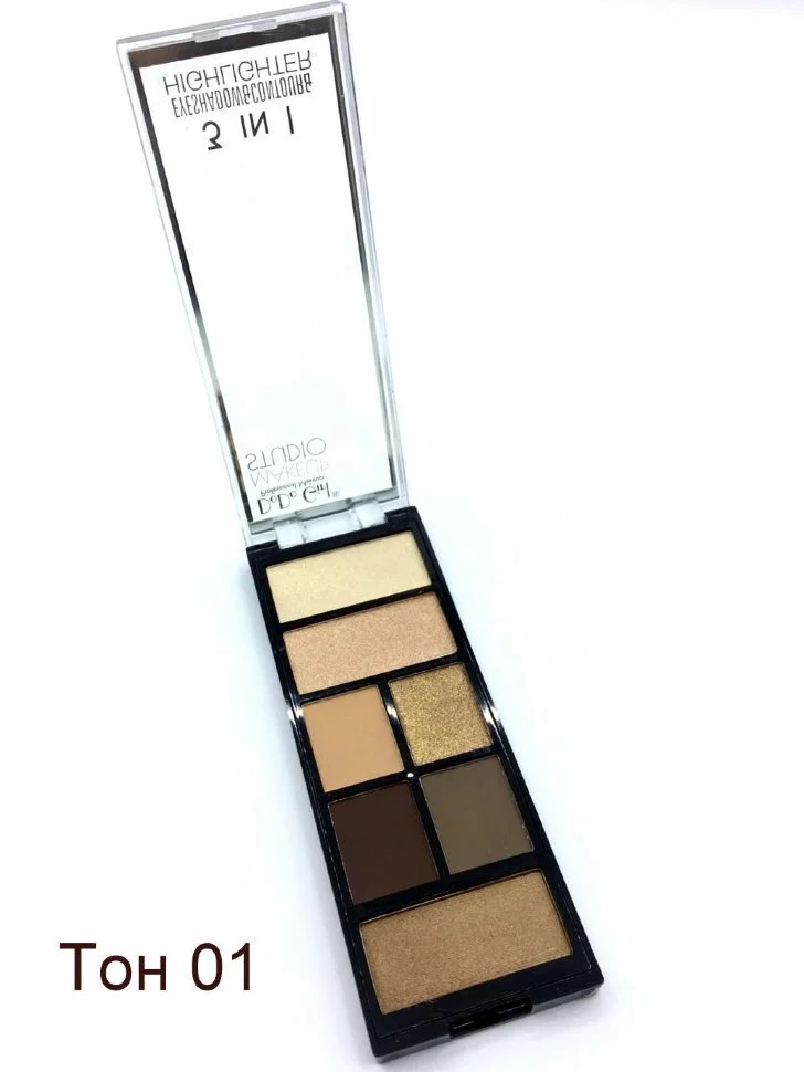 Палетка DoDo Girl 3 in 1 Eyeshadow & Contour & Highlighter