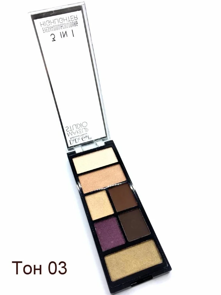 Серый палетка DoDo Girl 3 in 1 Eyeshadow & Contour & Highlighter